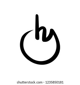 hy letter vector logo
