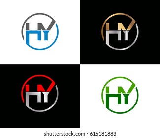 Hy letter vector logo design