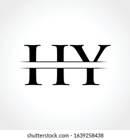 HY Logo Design Vector Template. Initial Linked Letter HY Vector Illustration