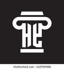 HY Logo monogram with pillar style design template