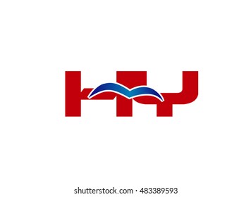 HY Logo. Vector Graphic Branding Letter Element
