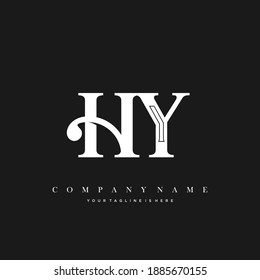 HY Minimal Luxury Initial Logo vector.