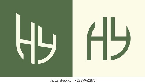 HY modern initial letter logo design vector bundle. It will be suitable for which company or brand name start those initial.