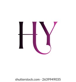 HY modern minimalist wordmark logo featuring clean typography and timeless initials. Perfect for businesses seeking a sleek, professional identity with lasting visual appeal and versatility.