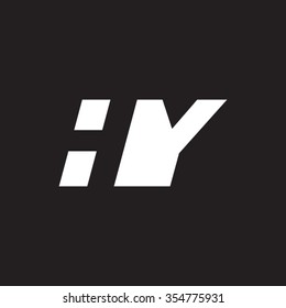 HY negative space letter logo black background