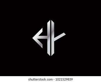 HY square shape silver color logo