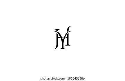 HY YH Abstract initial monogram letter alphabet logo design