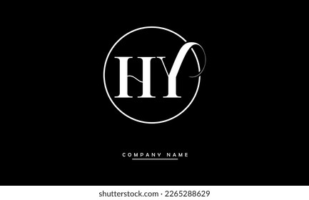 HY, YH Abstract Letters Logo Monogram