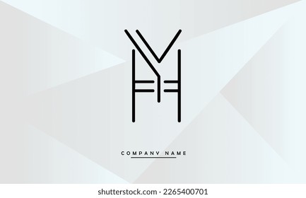 HY, YH Abstract Letters Logo Monogram