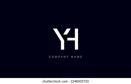 HY, YH Alphabet Letters Logo Monogram