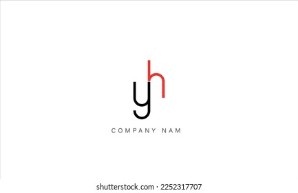 HY, YH Alphabet Letters Logo Monogram