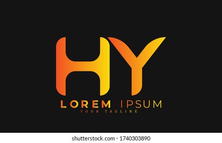HY YH H Y letter logo brand design vector
