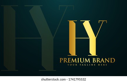 HY YH H Y letter logo brand design vector
