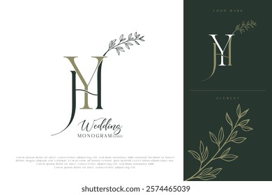 HY YH Initial Wedding Logo Monogram
