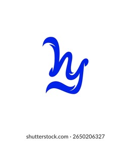 HY, YH letters abstract logo monogram