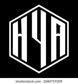 HYA letter design. HYA letter technology logo design. HYA Monogram logo design for an entrepreneur and business.