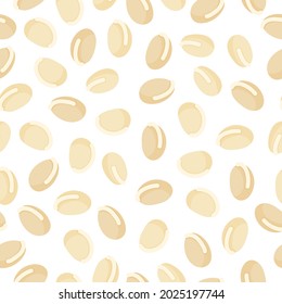Hyacinth beans vector cartoon seamless pattern for template farmer market design, label and packing. Natural energy protein organic super food.
