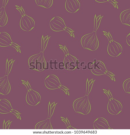 hyacinth flower bulb seamless pattern