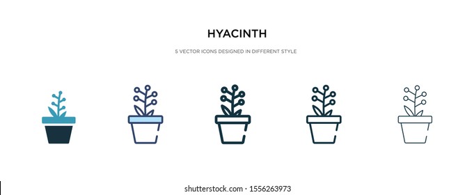 hyacinth icon in different style vector illustration. two colored and black hyacinth vector icons designed in filled, outline, line and stroke style can be used for web, mobile, ui