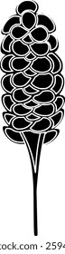 hyacinth illustration plant silhouette flower logo decoration icon spring outline blossom nature floral garden bloom flora botanical bouquet beautiful shape for vector graphic background