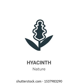 Hyacinth vector icon on white background. Flat vector hyacinth icon symbol sign from modern nature collection for mobile concept and web apps design.