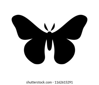 Hyalophora cecropia, cecropia moth stylized vector icon