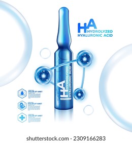 Hyaluronic acid ampoules Serum Skin Care Cosmetic