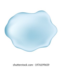 Hyaluronic acid background.  Blue gel drop. Oxygen air bubbles  in water on white  background. Vector texture.