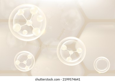 Hyaluronic acid hair and skin solutions ad, white collagen serum drop with cosmetic advertising background ready to use, illustration vector.