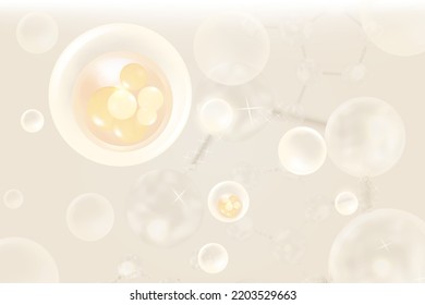 Hyaluronic acid hair and skin solutions ad, white collagen serum drop with cosmetic advertising background ready to use, illustration vector.	