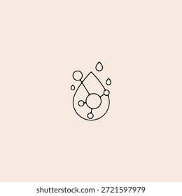 Diseño de Vector plano de icono de ácido hialurónico.