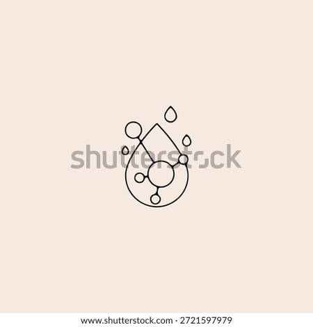 Hyaluronic acid icon flat vector design.