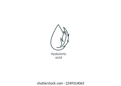 hyaluronic acid icon vector illustration 