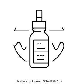 hyaluronic acid line icon vector. hyaluronic acid sign. isolated contour symbol black illustration