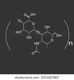 Fórmula química esquelética molecular del ácido alurónico