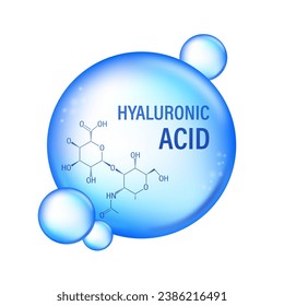 Hyaluronic Acid Molecule Visualization for Skincare