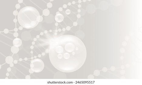 Hyaluronic acid and Niacinamide hair and skin solutions ad, white collagen serum drop with cosmetic advertising background ready to use, illustration vector.