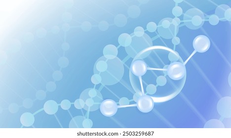 Hyaluronsäure und Niacinamid Haar-und Hautlösungen ad, blauer Kollagen Serumtropfen mit kosmetischen Werbe-Hintergrund bereit zu verwenden, Illustrationsvektor.	