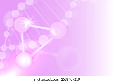 Hyaluronic acid and Niacinamide hair and skin solutions ad, pink collagen serum drop with cosmetic advertising background ready to use, illustration vector.	