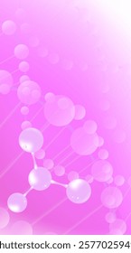 Hyaluronic acid and Niacinamide hair and skin solutions ad, pink collagen serum drop with cosmetic advertising background ready to use, illustration vector.	