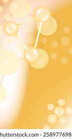 Hyaluronic acid and Niacinamide hair and skin solutions ad, gold collagen serum drop with cosmetic advertising background ready to use, illustration vector.	