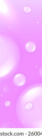 Hyaluronic acid and Niacinamide hair and skin solutions ad, pink collagen serum drop with cosmetic advertising background ready to use, illustration vector.