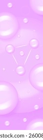 Hyaluronic acid and Niacinamide hair and skin solutions ad, pink collagen serum drop with cosmetic advertising background ready to use, illustration vector.