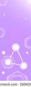 Hyaluronic acid and Niacinamide hair and skin solutions ad, purple collagen serum drop with cosmetic advertising background ready to use, illustration vector.