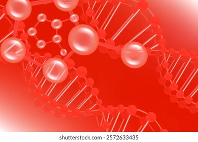 Hyaluronic acid and Niacinamide, red collagen serum drops with cosmetic advertising background ready to use, illustration vector.	