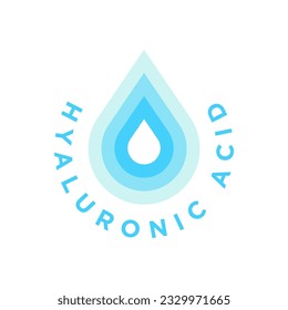 Hyaluronic Acid vector icon logo badge concept design