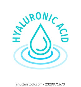 Hyaluronic Acid vector icon logo badge concept design