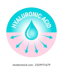 Hyaluronic Acid vector icon logo badge concept design