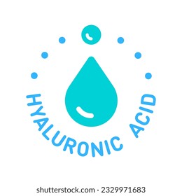 Hyaluronic Acid vector icon logo badge concept design