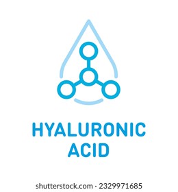 Hyaluronic Acid vector icon logo badge concept design